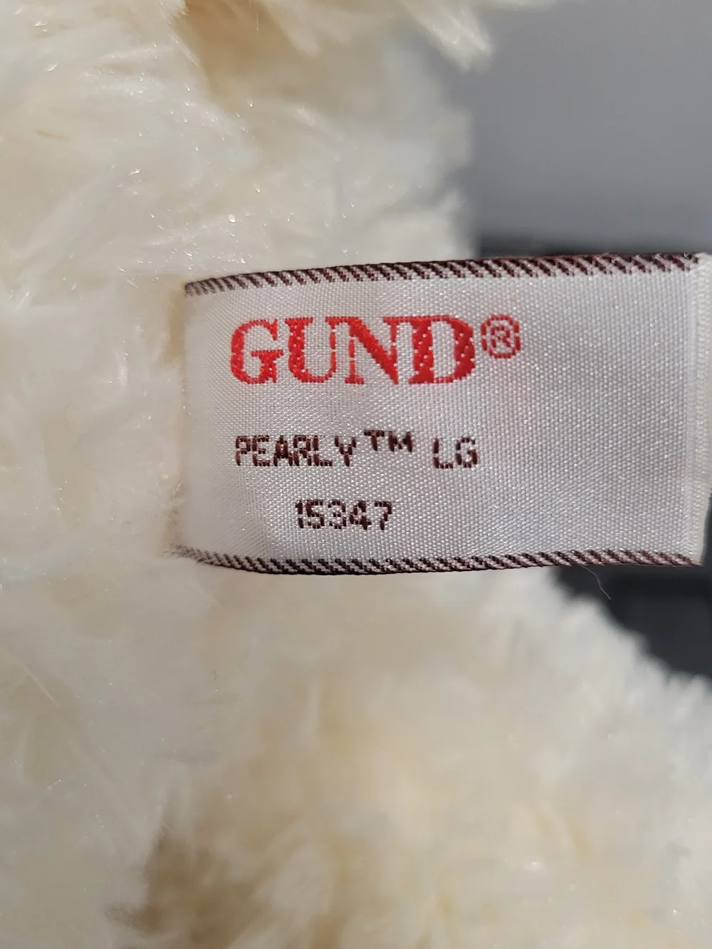Gund plush cream